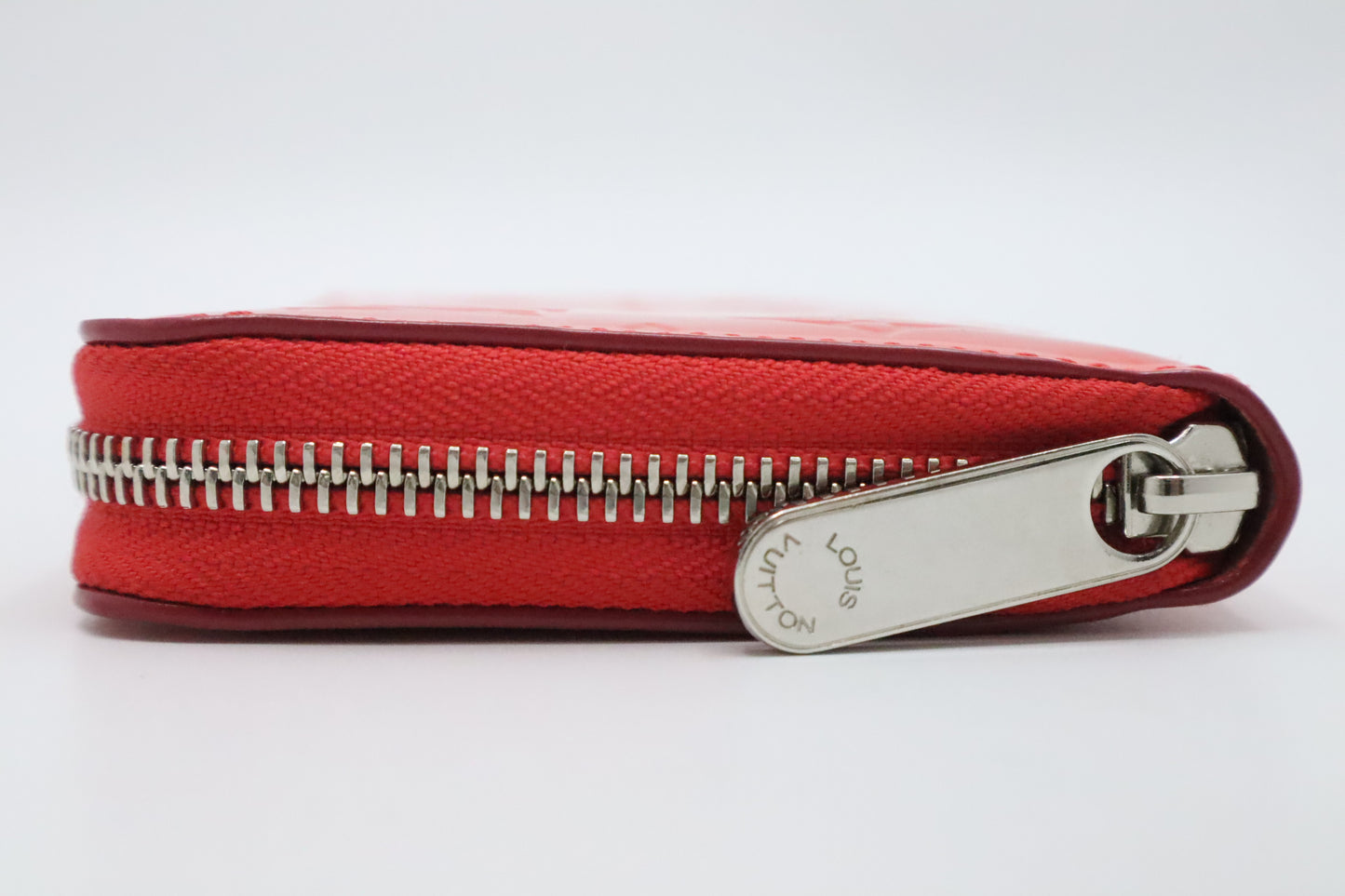 Louis Vuitton Long Zippy Wallet in Poppy Rayures Vernis Leather