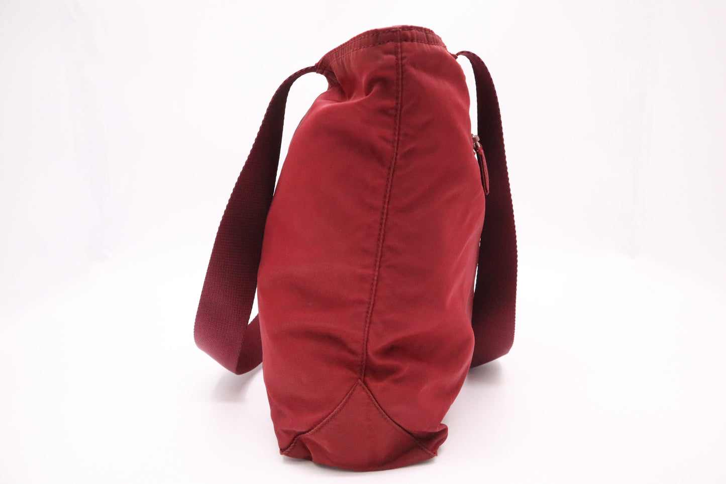 Prada Tote in Burgundy Nylon