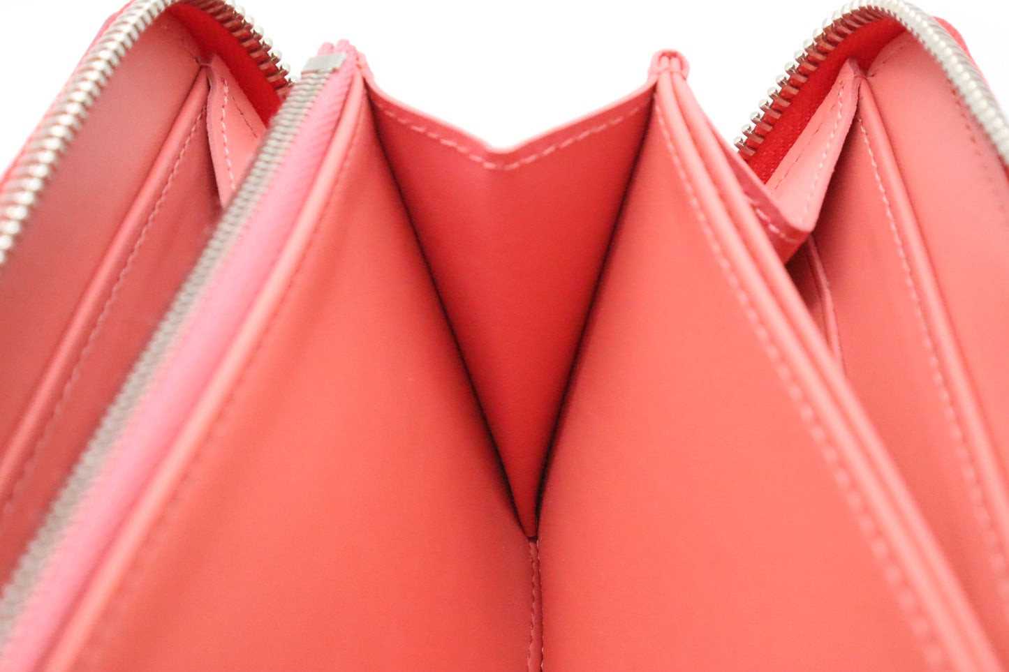 Louis Vuitton Long Zippy Wallet in Poppy Rayures Vernis Leather