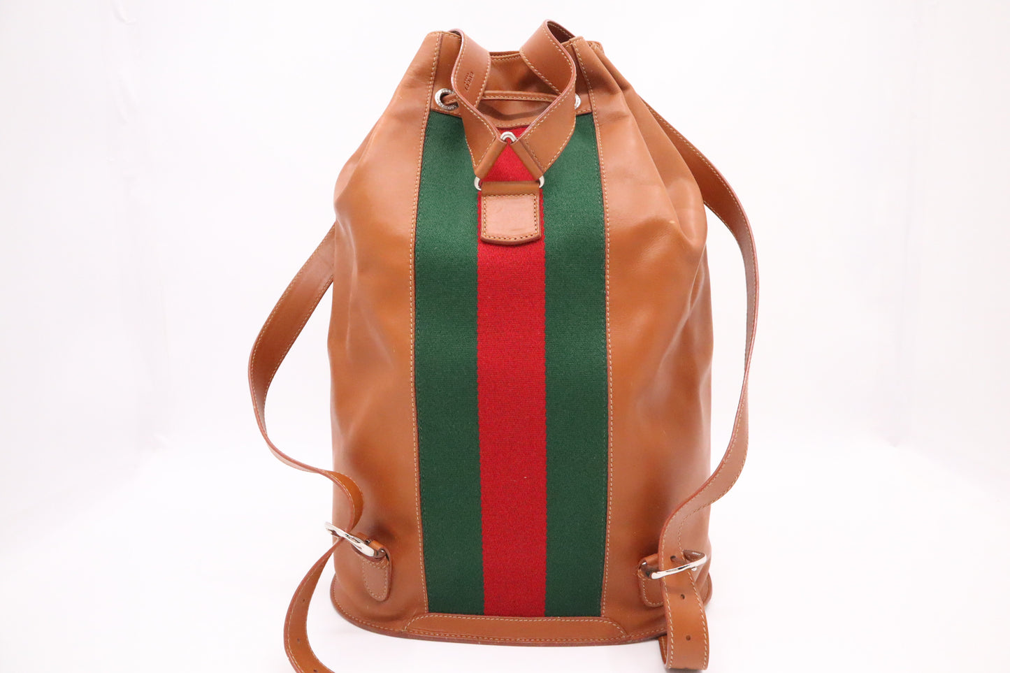 Gucci Bucket Backpack in Brown Leather