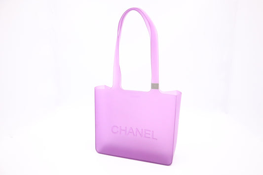 Chanel Small Tote in Purple Rubber