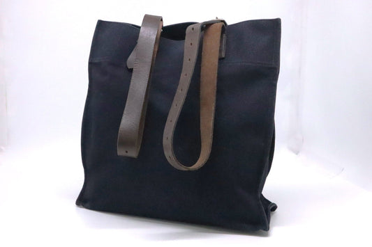 Hermes Etriviere Tote in Navy Blue Canvas