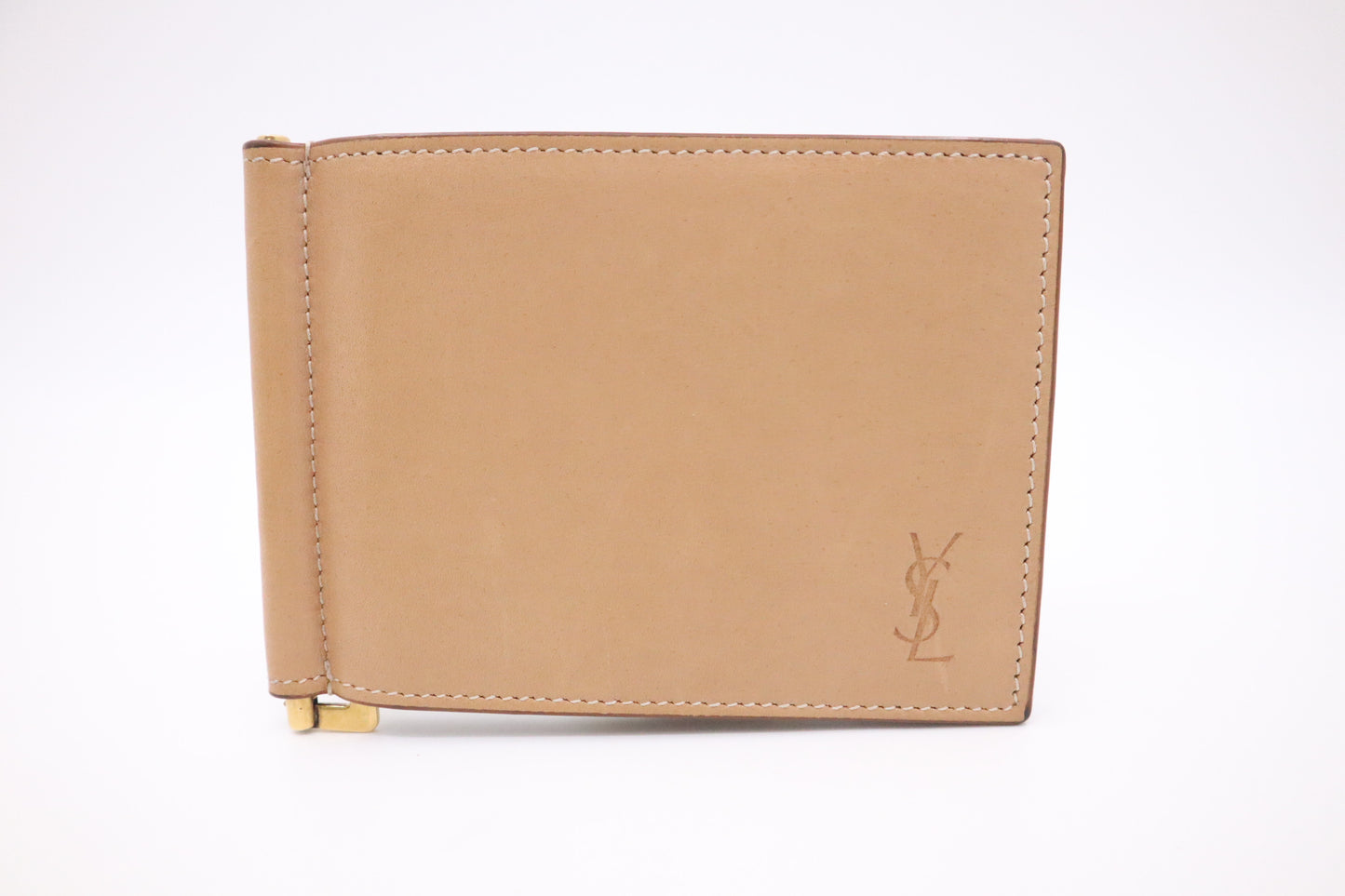 YSL Saint Laurent Bifold Wallet in Tan Leather
