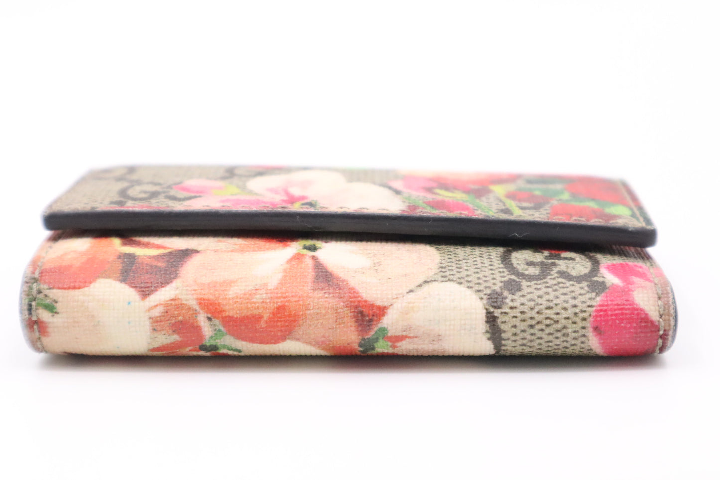 Gucci Key Case in Pink Blooms GG Canvas