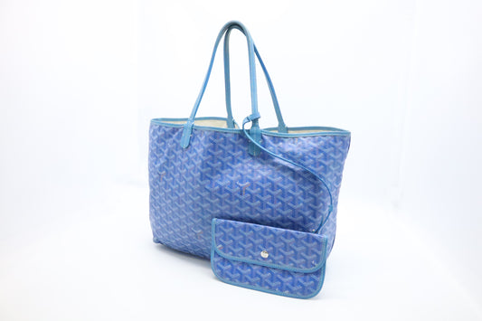 Goyard Saint Louis PM in Blue Goyardine Canvas