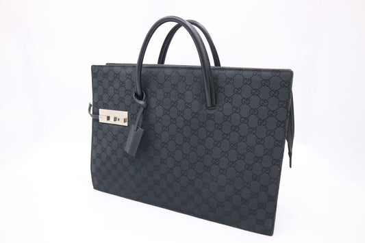 Gucci Business Bag in Black GG Canvas