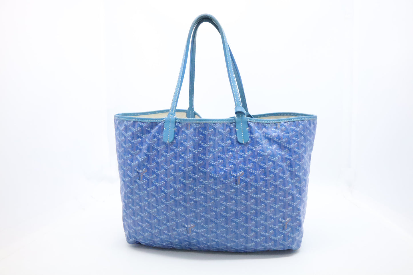 Goyard Saint Louis PM in Blue Goyardine Canvas