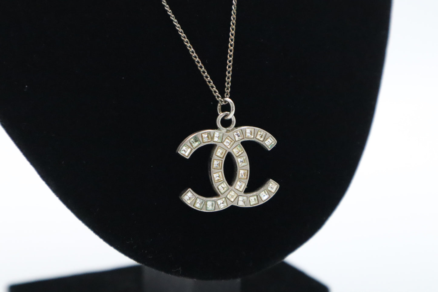 Chanel CC Necklace in Silver Tone