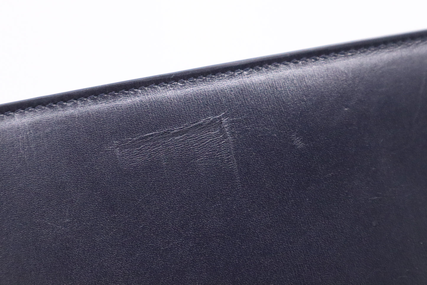 YSL Saint Laurent Clutch in Navy Blue Leather