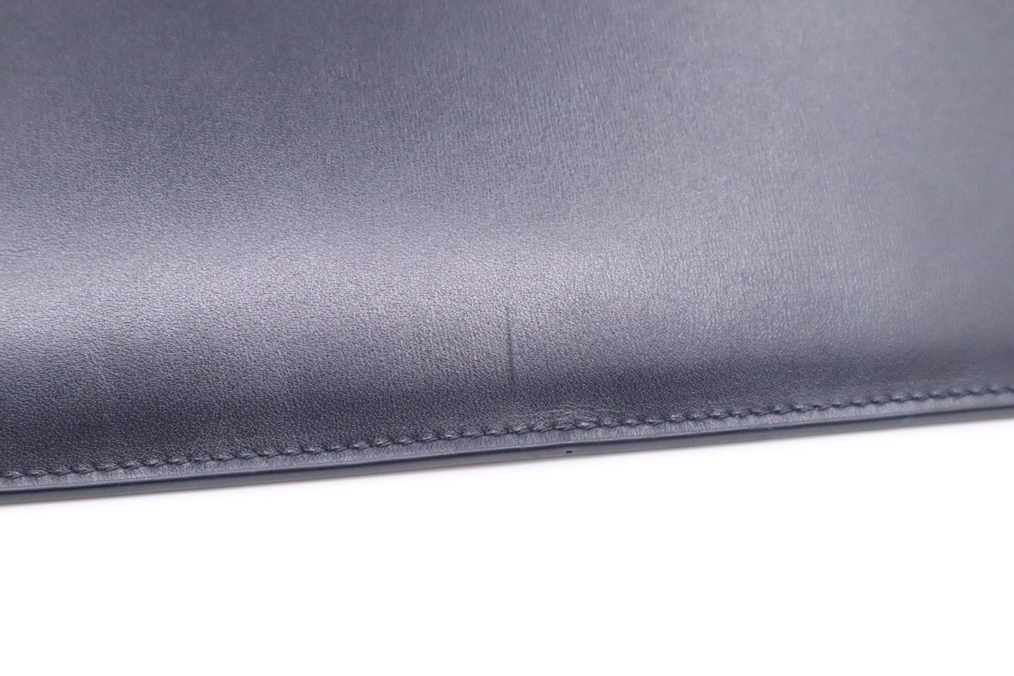 YSL Saint Laurent Clutch in Navy Blue Leather