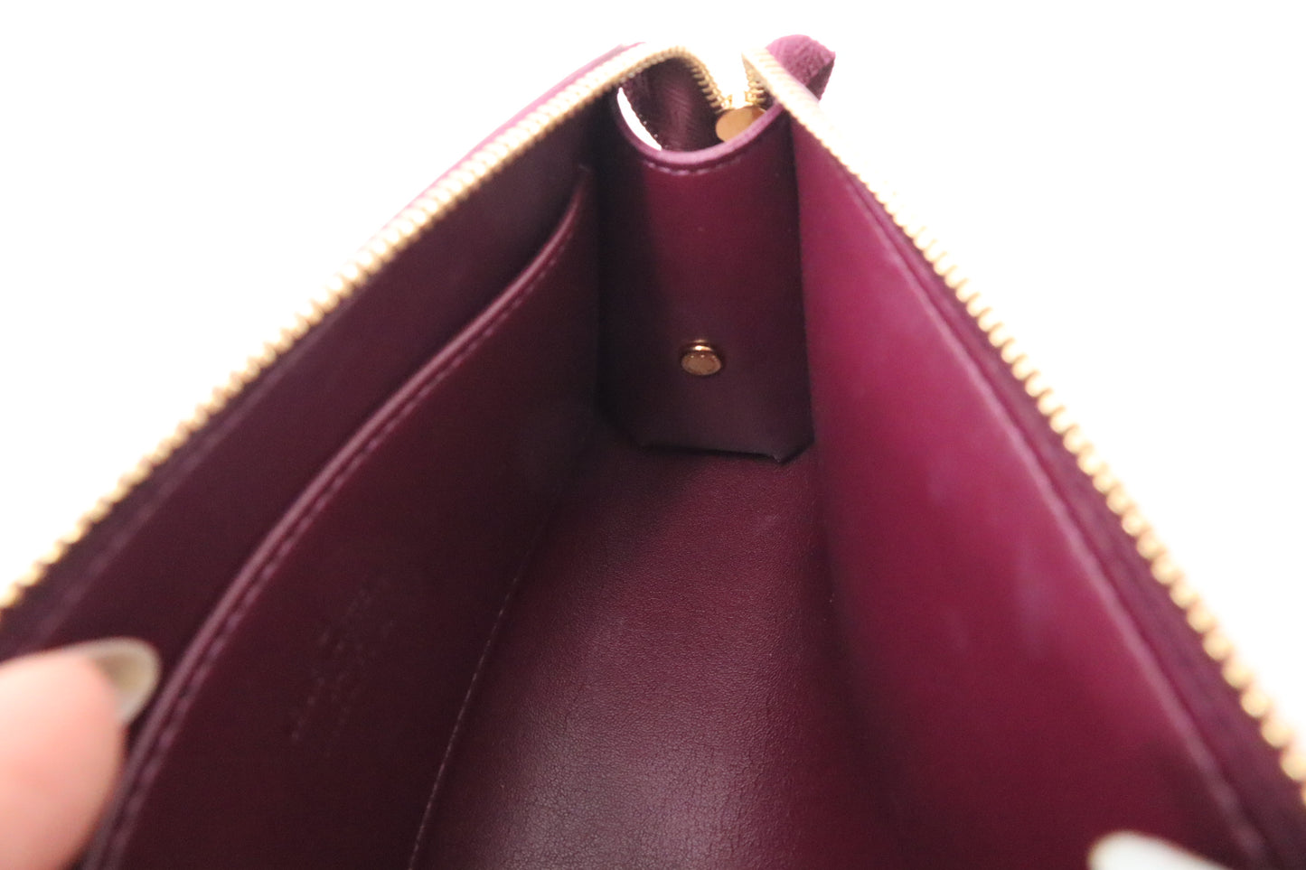 Louis Vuitton Trousse Cosmetique in Grape Vernis Leather