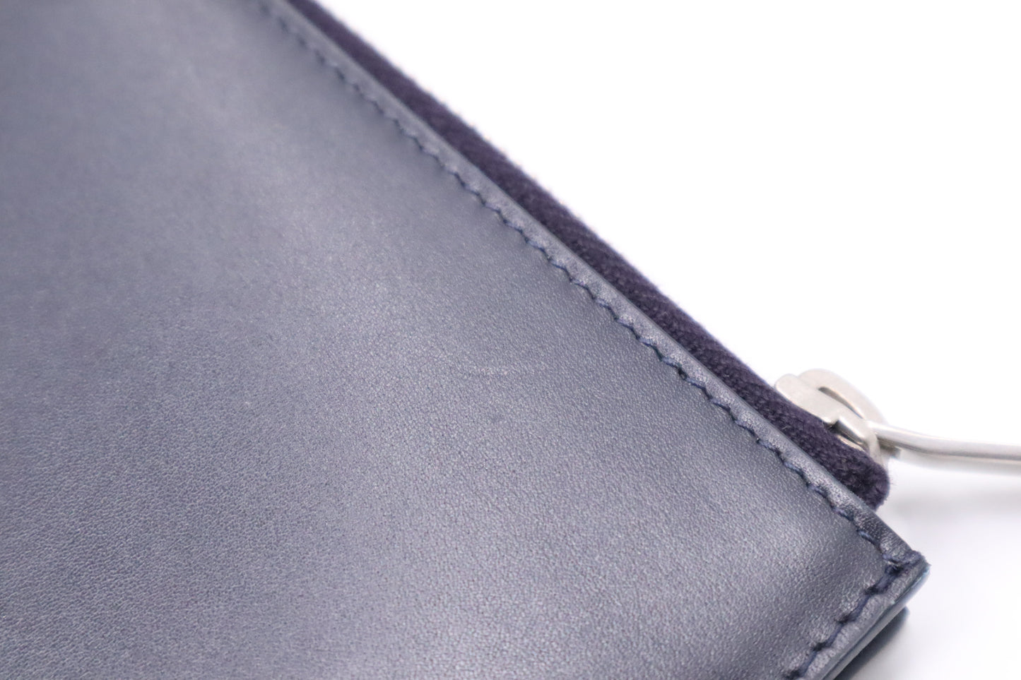 YSL Saint Laurent Clutch in Navy Blue Leather