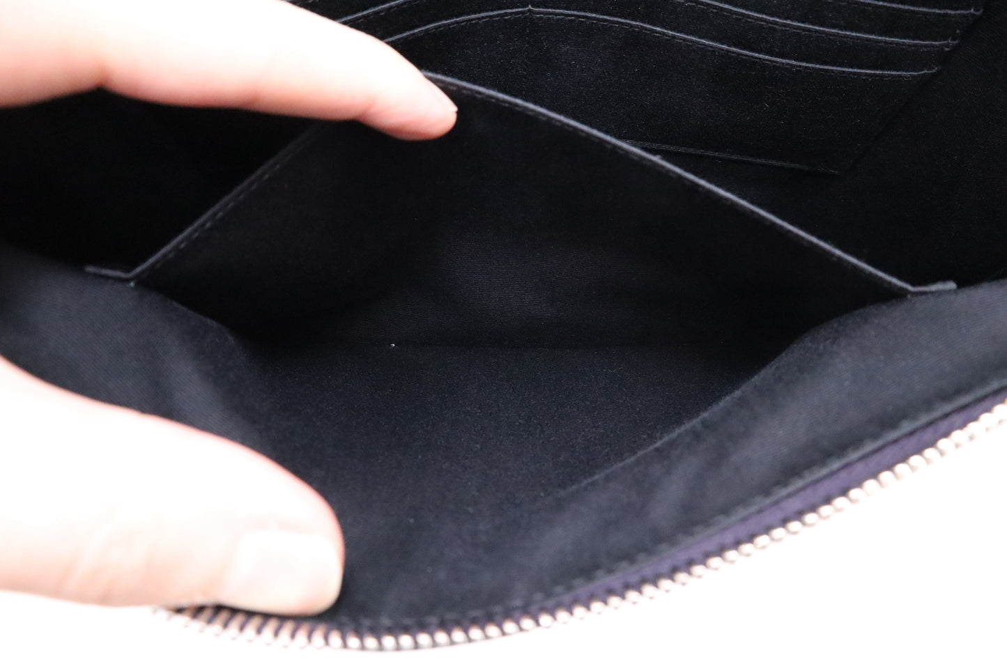 YSL Saint Laurent Clutch in Navy Blue Leather