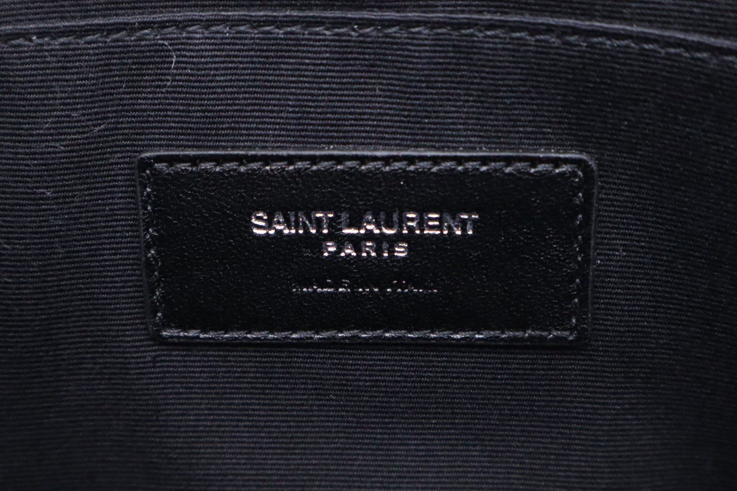 YSL Saint Laurent Clutch in Navy Blue Leather
