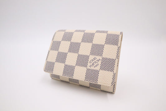 Louis Vuitton Card Case in Damier Azur Canvas
