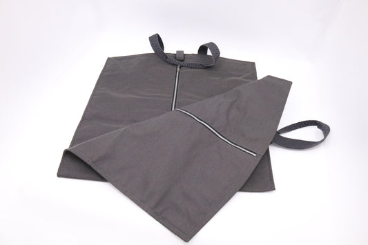 Hermès Herline Shoulder Garment Bag in Grey Canvas