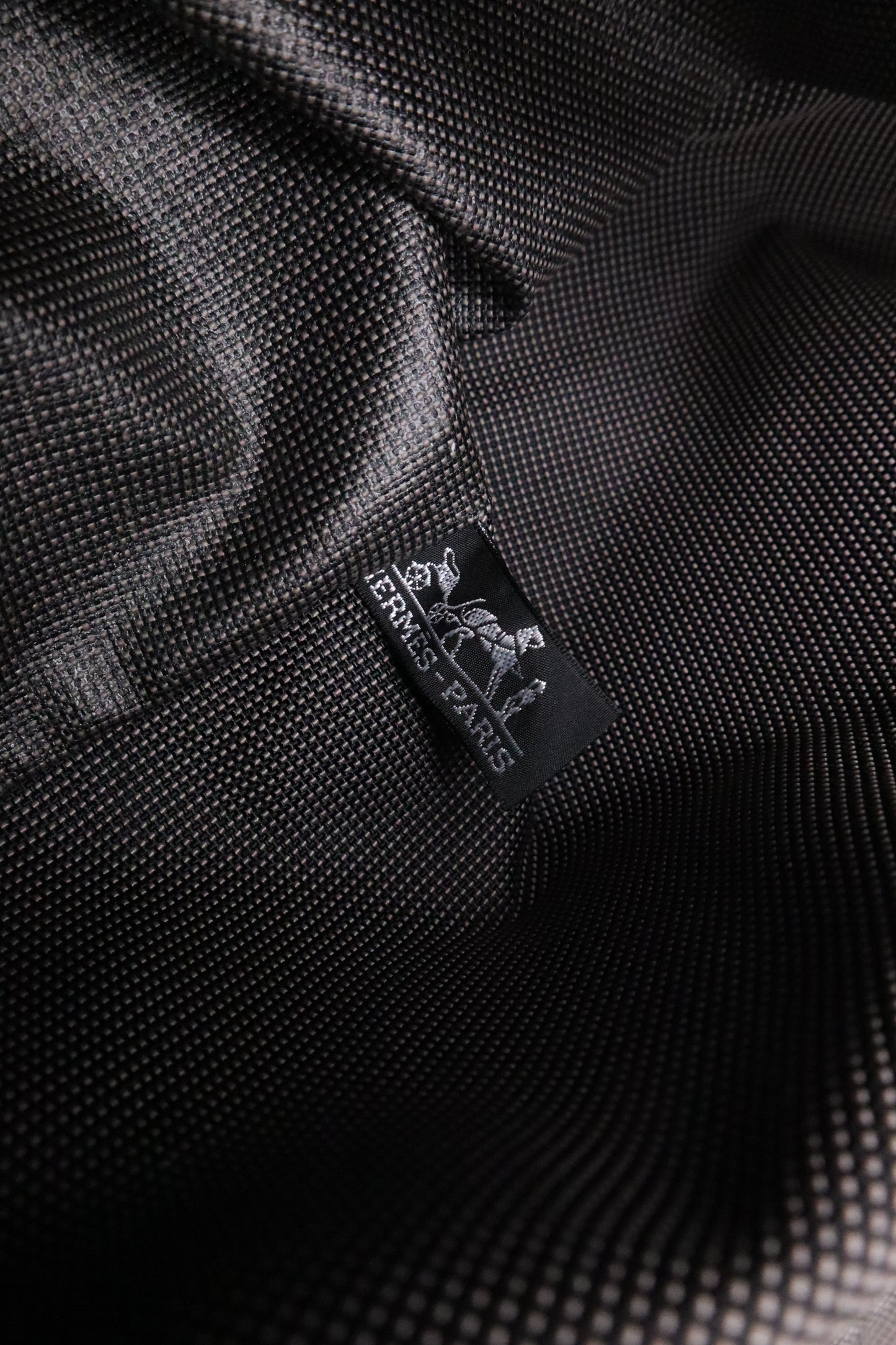 Hermès Herline Shoulder Garment Bag in Grey Canvas