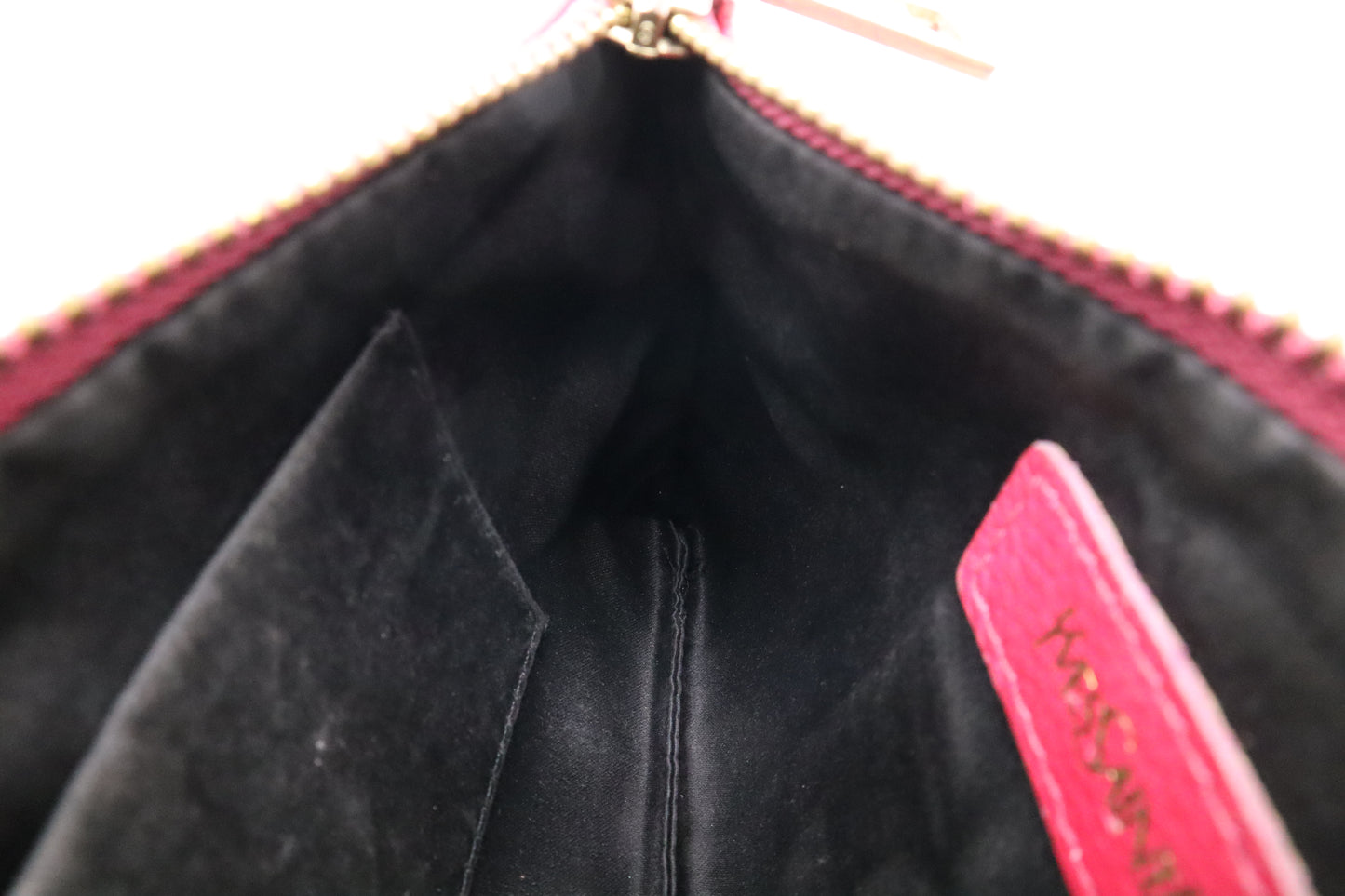 YSL Saint Laurent Pink Pouch in Pink Leather
