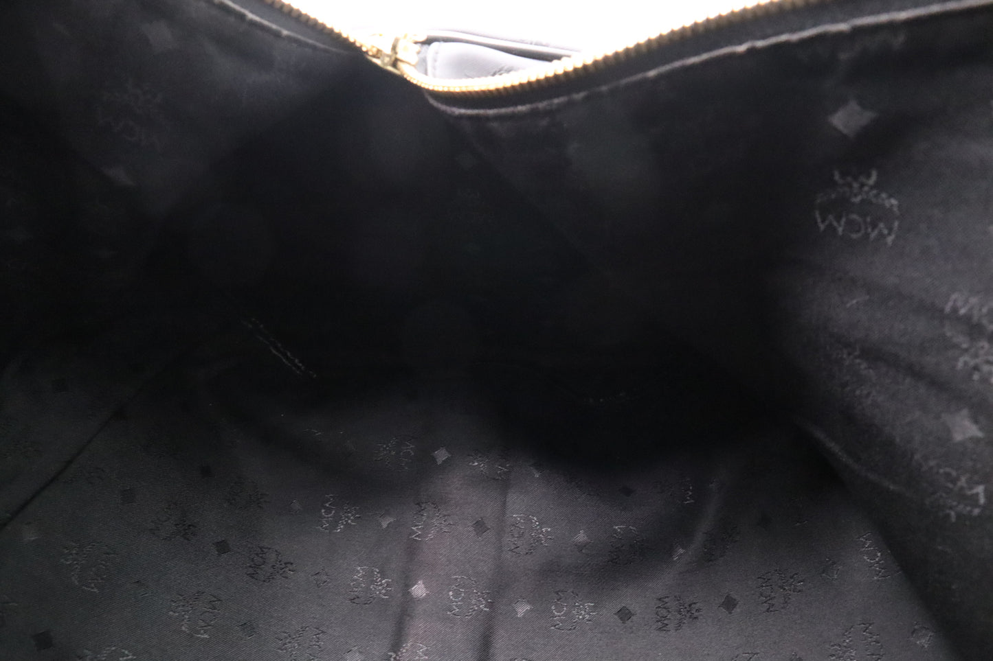 MCM Duffle Bag in Black Coated Canvas