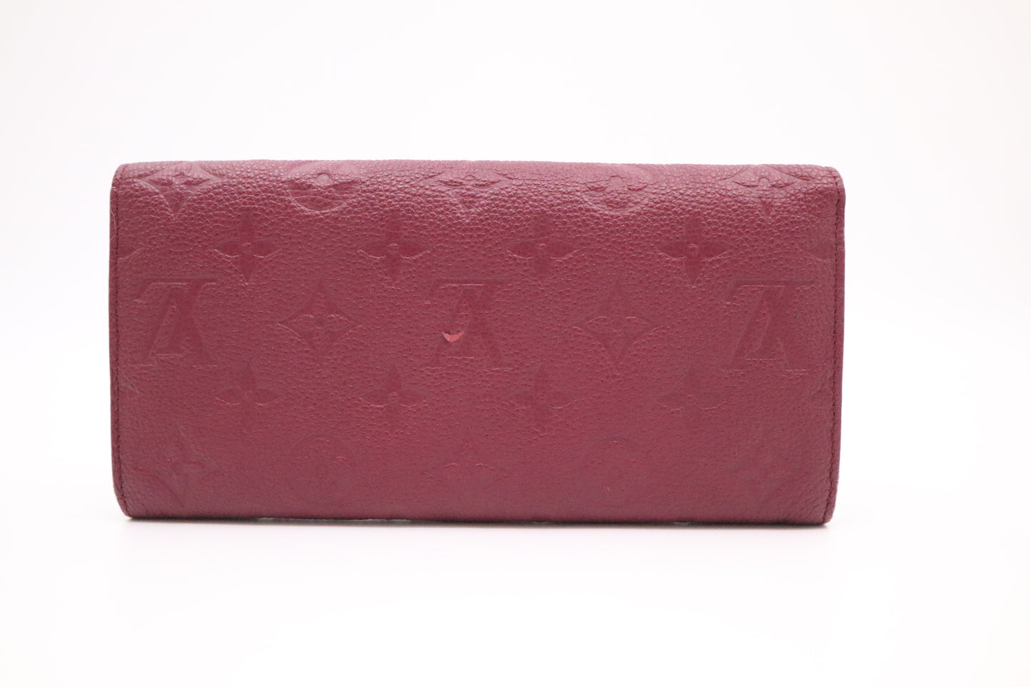 Louis Vuitton Sarah Wallet in Aurore Empreinte Leather