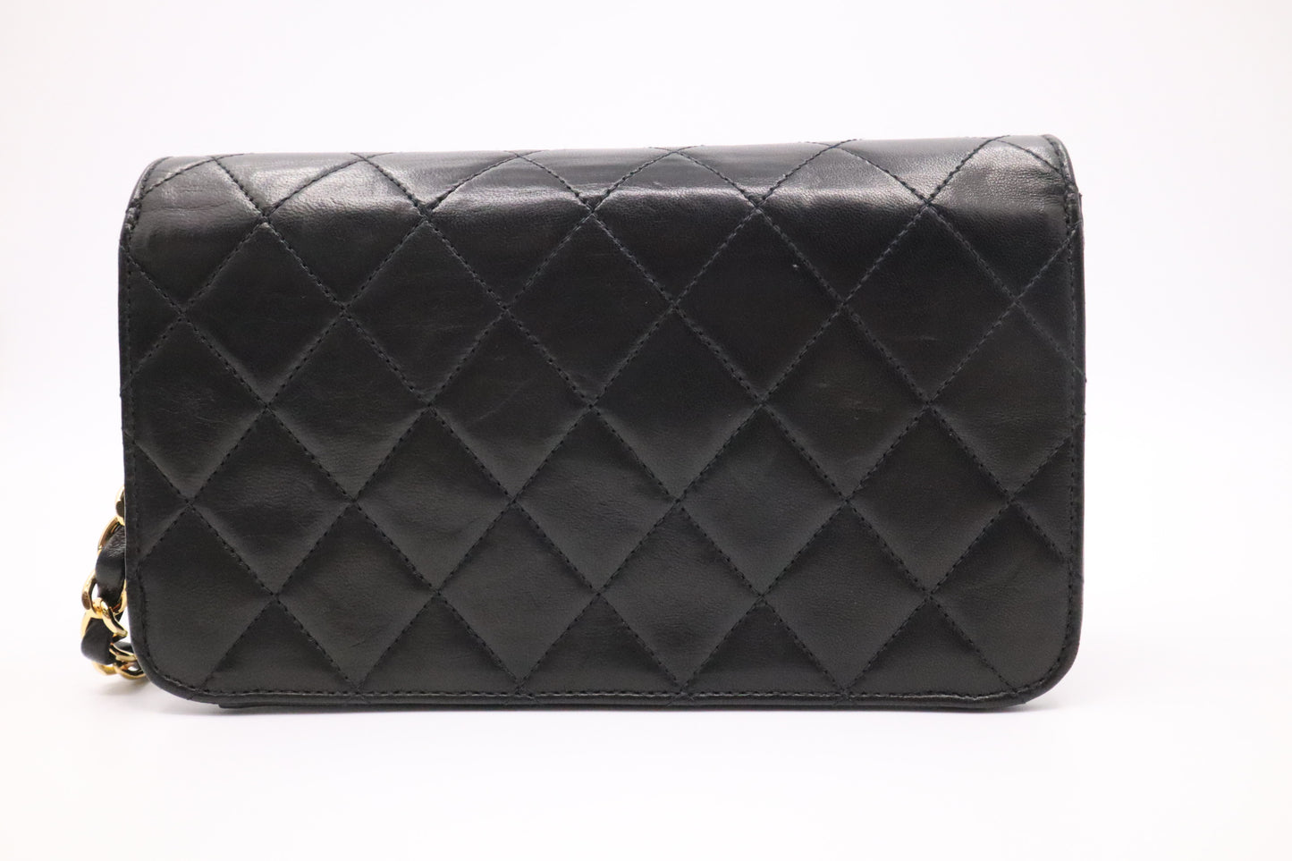 Chanel Mini Full Flap in Black Mattelassé Leather