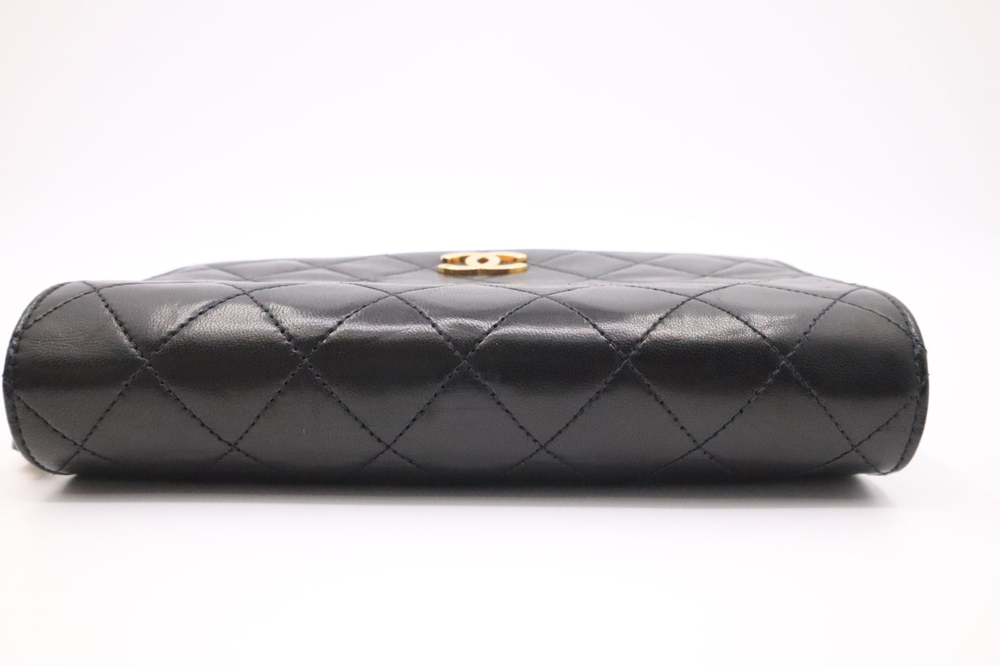 Chanel Mini Full Flap in Black Mattelassé Leather