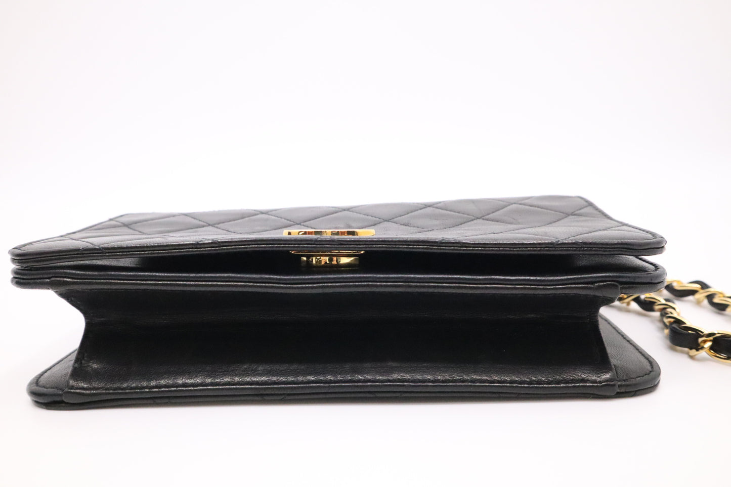 Chanel Mini Full Flap in Black Mattelassé Leather