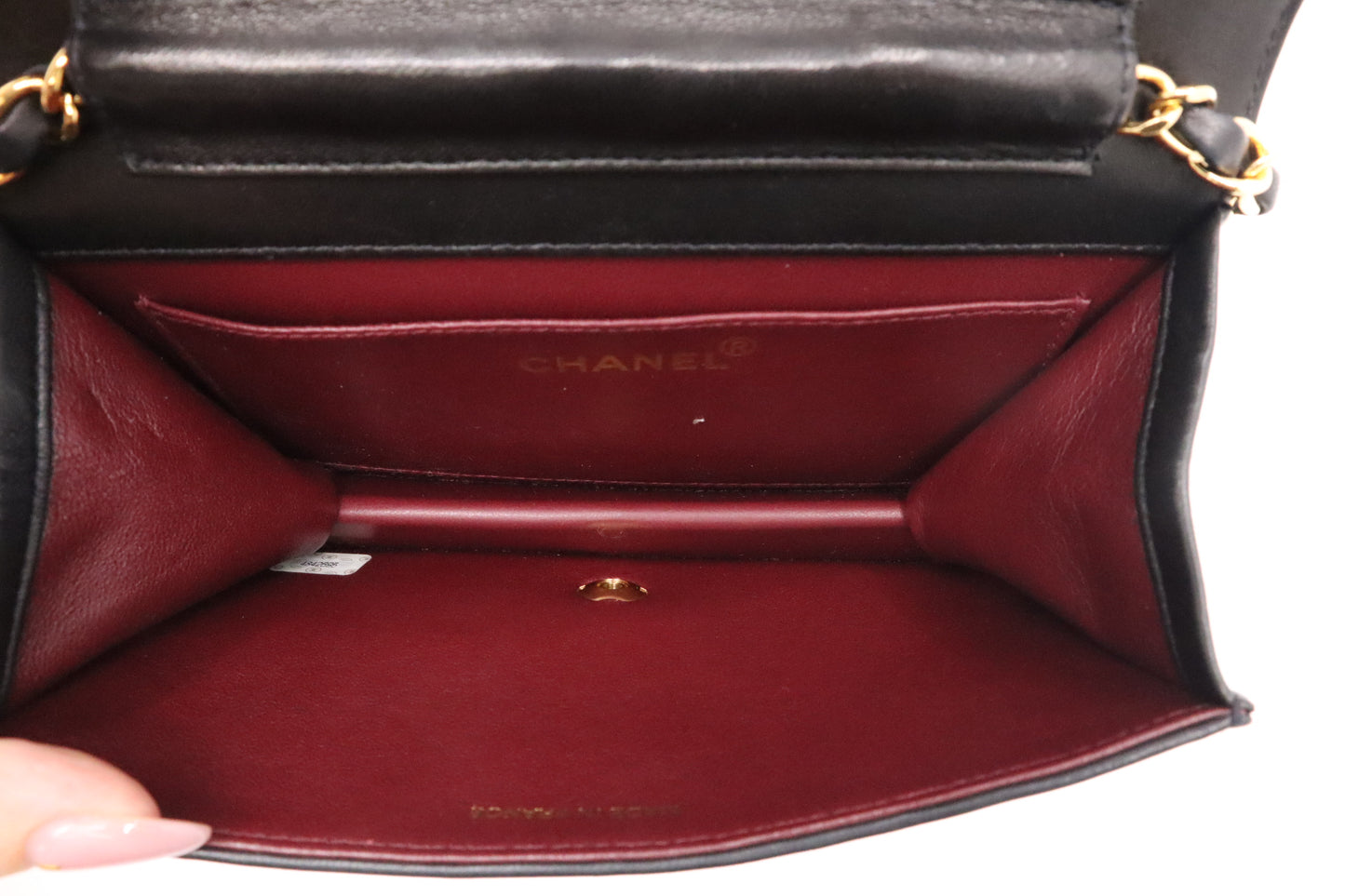 Chanel Mini Full Flap in Black Mattelassé Leather