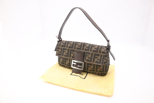 Fendi Baguette in Zucca Canvas