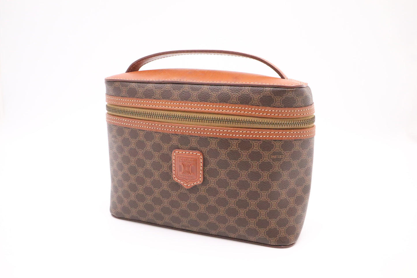 Celine Mini Vanity in Brown Macadam Canvas