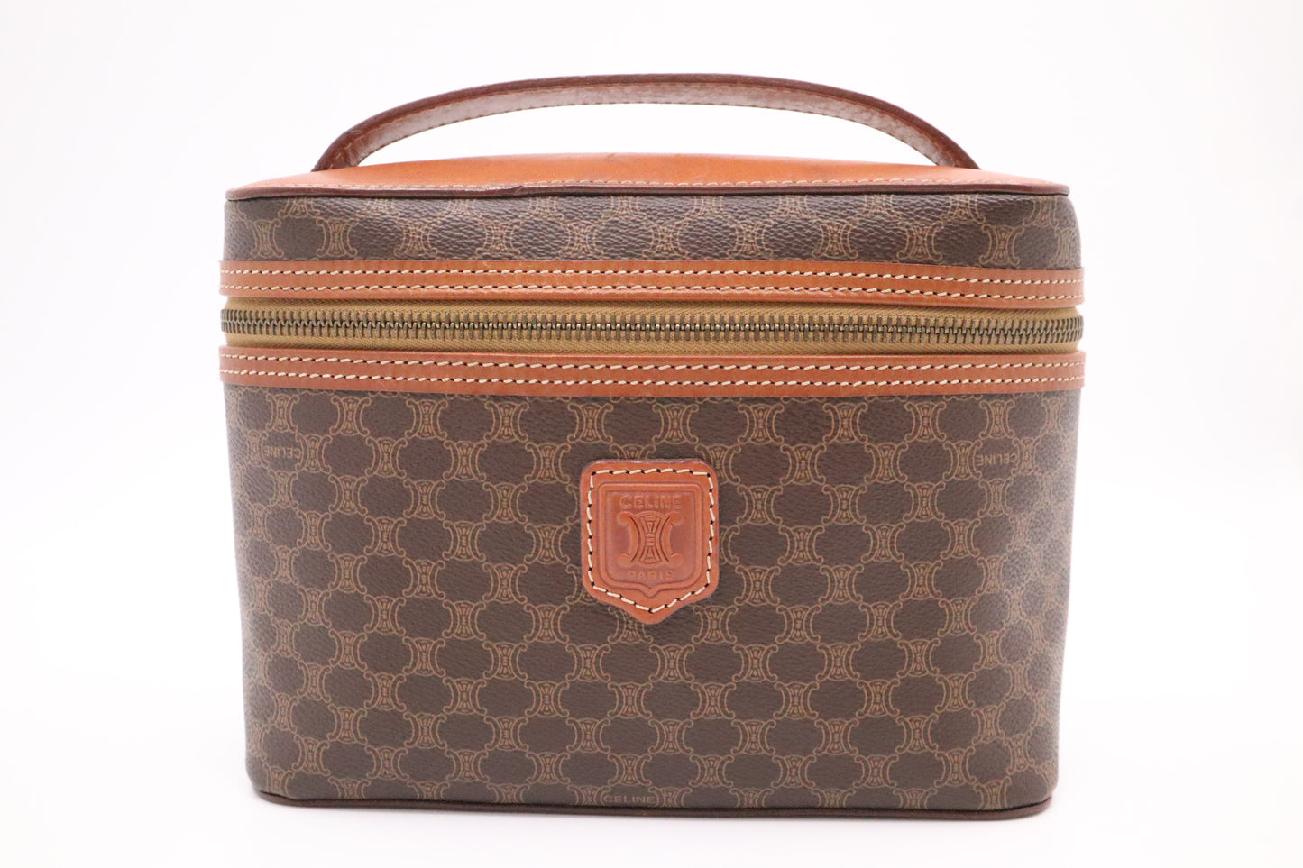 Celine Mini Vanity in Brown Macadam Canvas