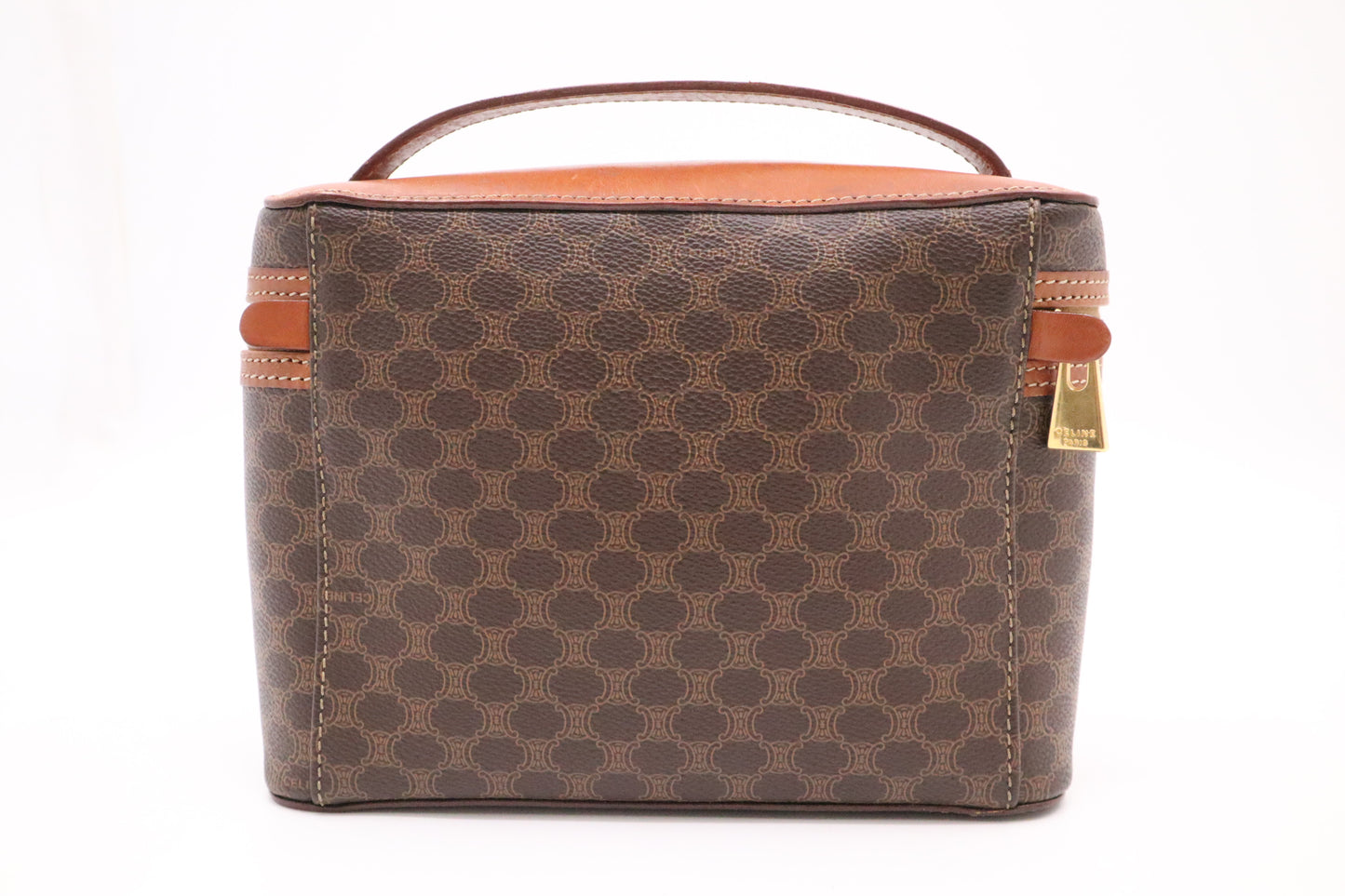 Celine Mini Vanity in Brown Macadam Canvas