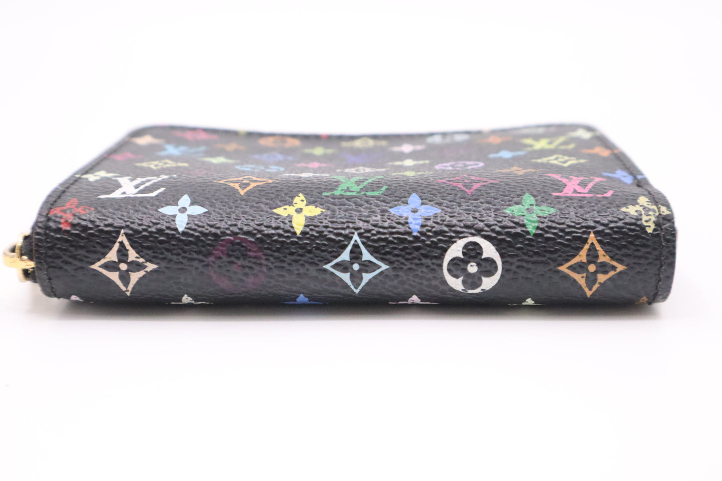 Louis Vuitton Compact Wallet in Black Multicolor Monogram Canvas