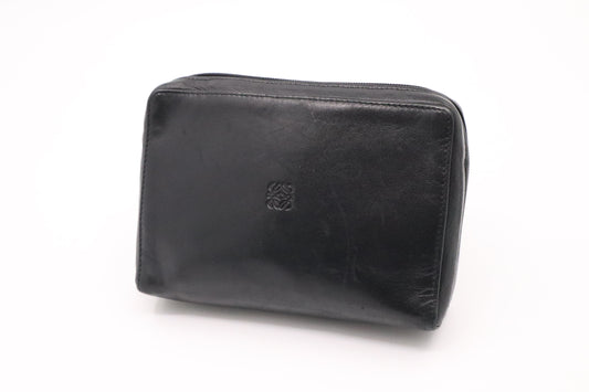 Loewe Pouch in Black Leather