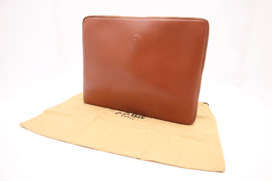 Celine Document Case in Brown Leather