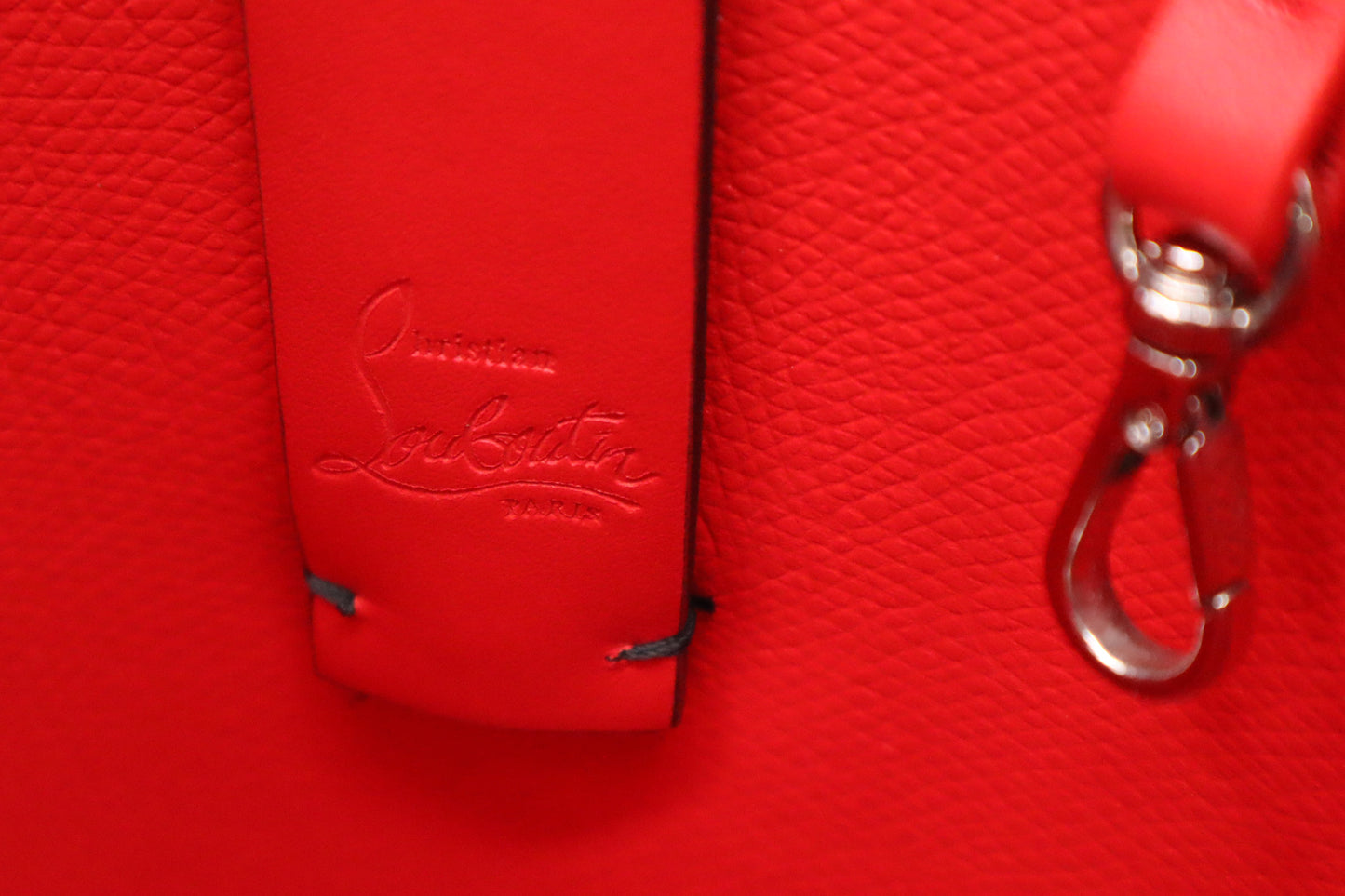 Louboutin Cabata in Red Discolaser Patent Leather
