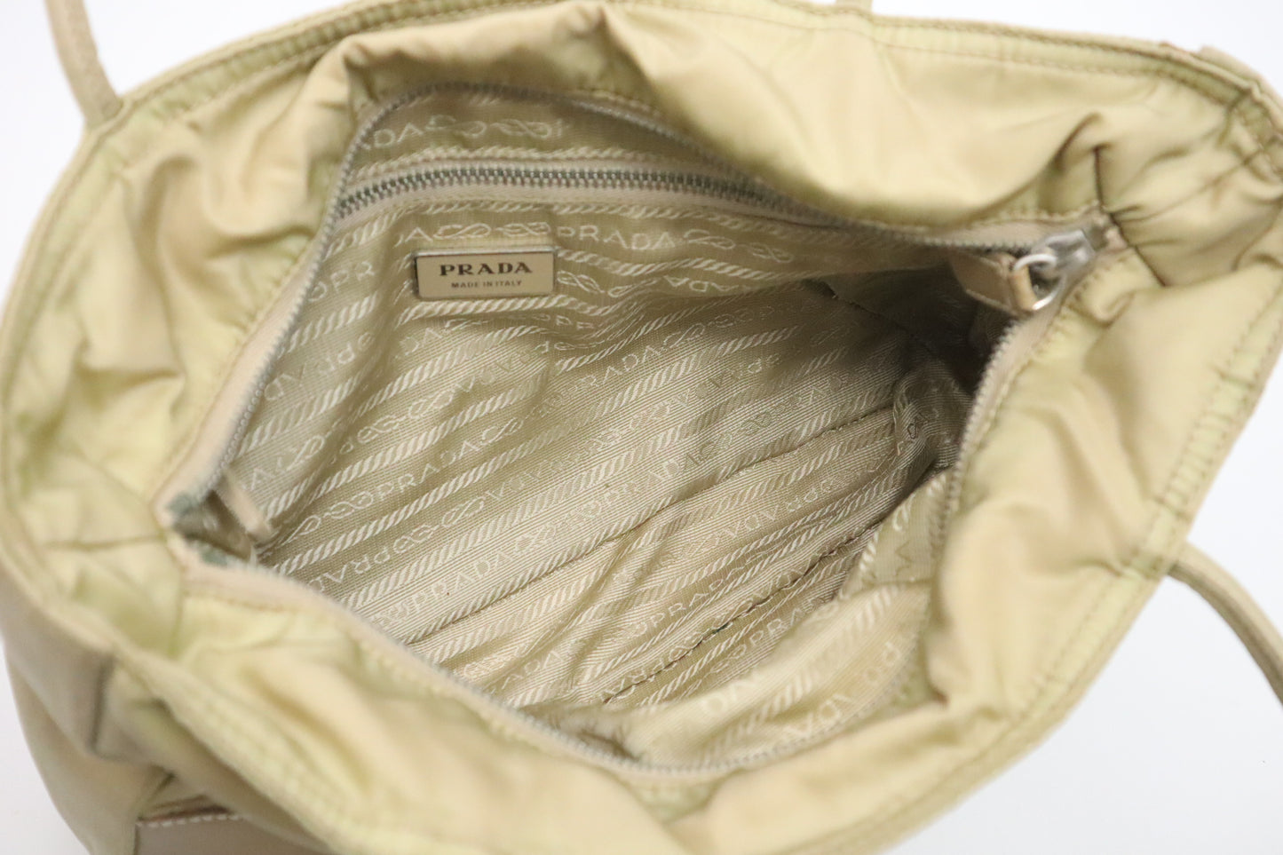 Prada Handbag in Gold Nylon