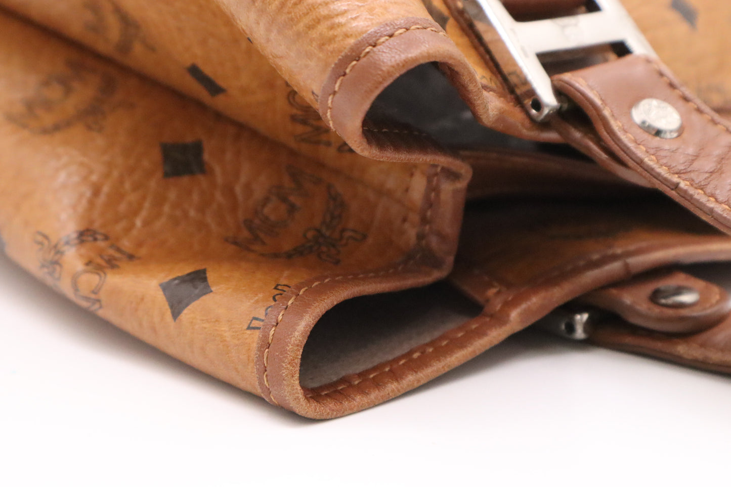 MCM Tote Bag in Cognac Visetos Canvas