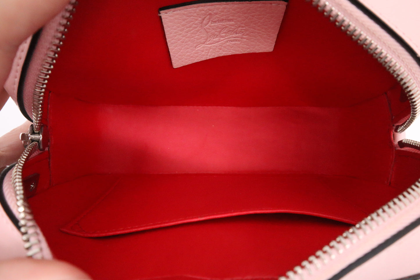 Louboutin Mini Rubylou Crossbody in Pink Leather