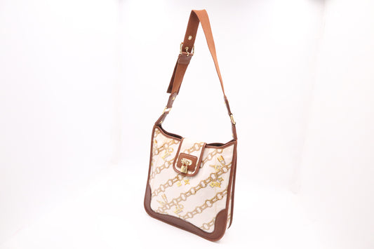 Louis Vuitton Charm Musette in Cream Canvas & Brown Leather
