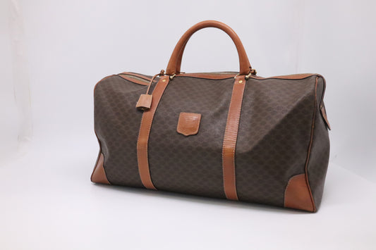 Celine Duffle Bag in Brown Macadam Canvas