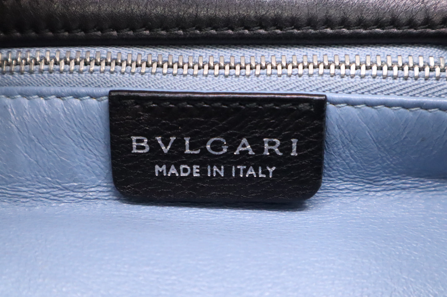 Bvlgari Twistino Shoulder Bag in Black Leather