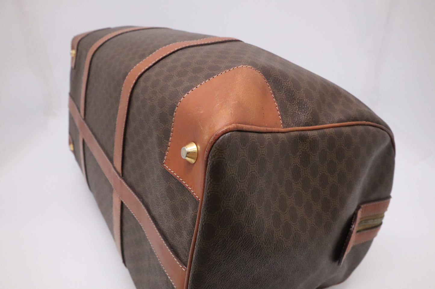 Celine Duffle Bag in Brown Macadam Canvas