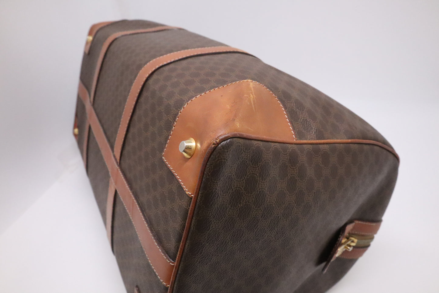 Celine Duffle Bag in Brown Macadam Canvas