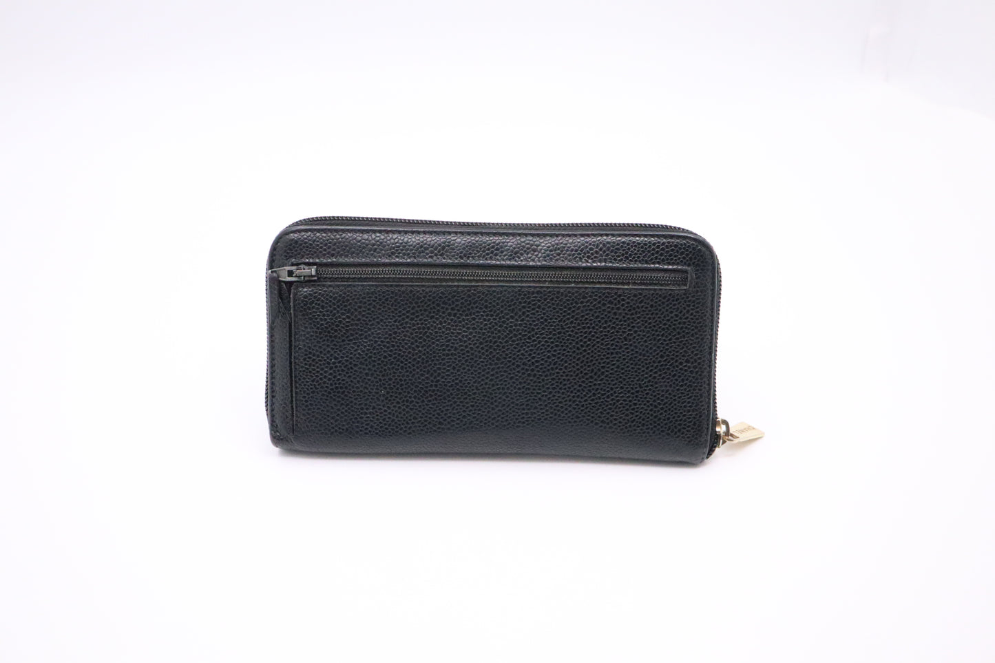 Chanel Long Zippy Wallet in Black Caviar Leather