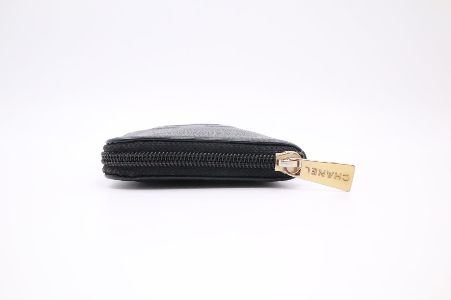 Chanel Long Zippy Wallet in Black Caviar Leather