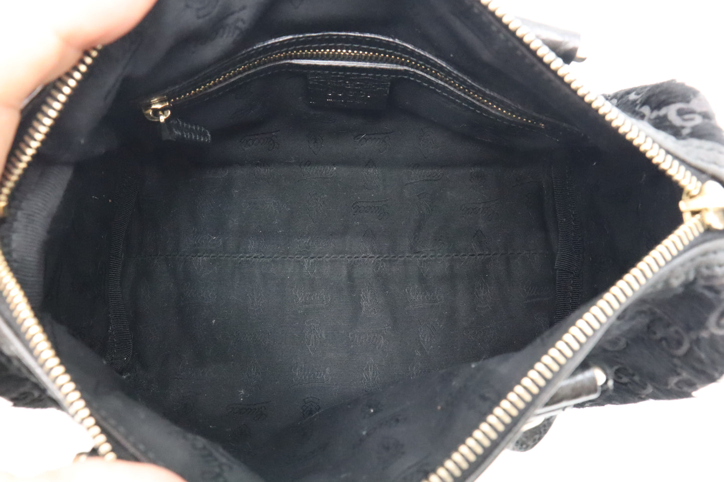Gucci Boston Bag Mini in Black Harako Leather