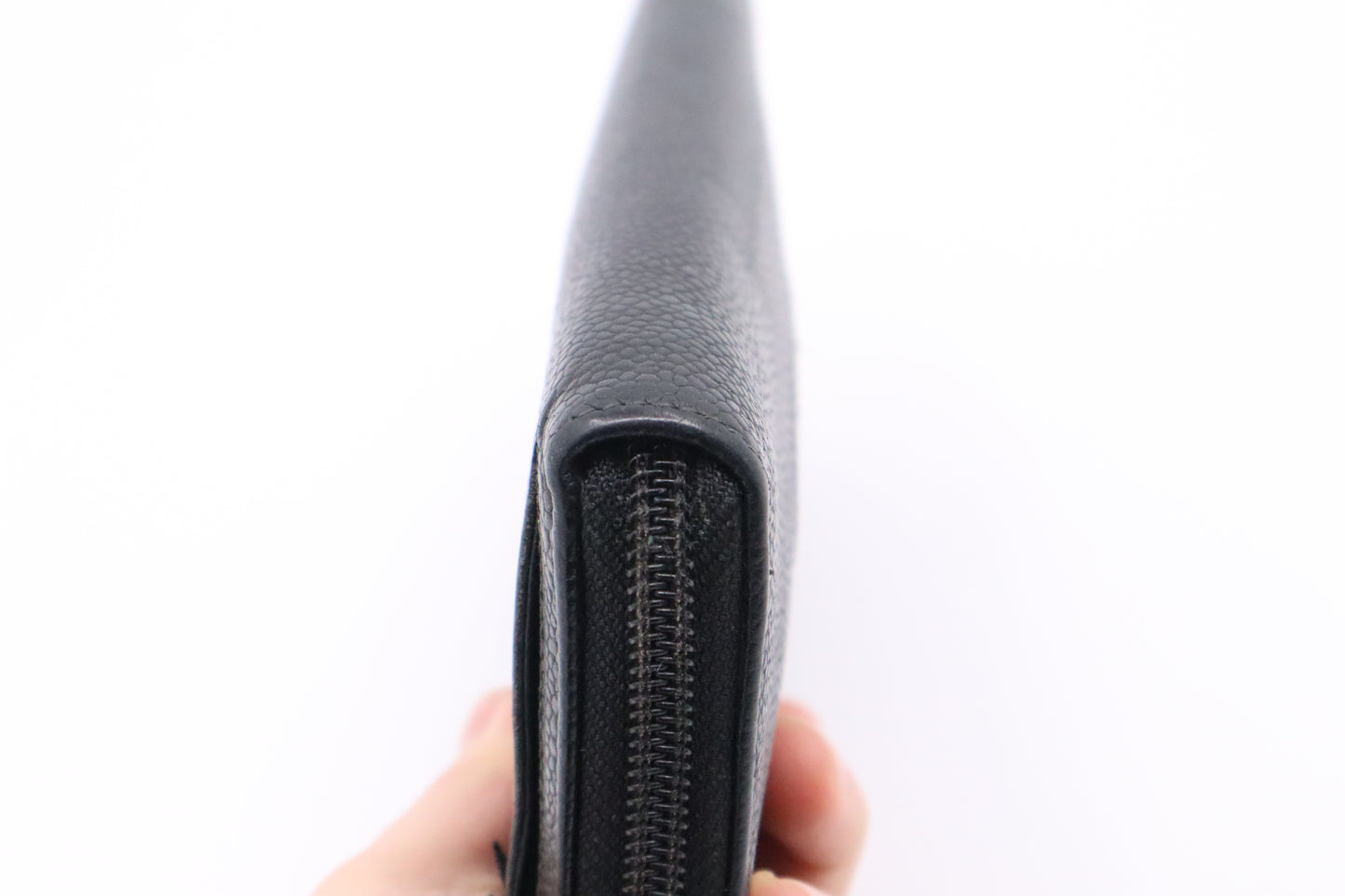 Chanel Long Zippy Wallet in Black Caviar Leather