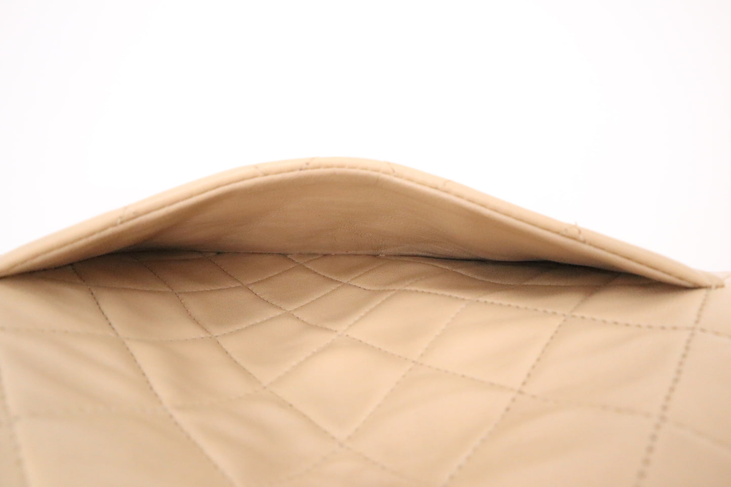 Chanel Medium Double Flap in Beige Mattelassé Leather
