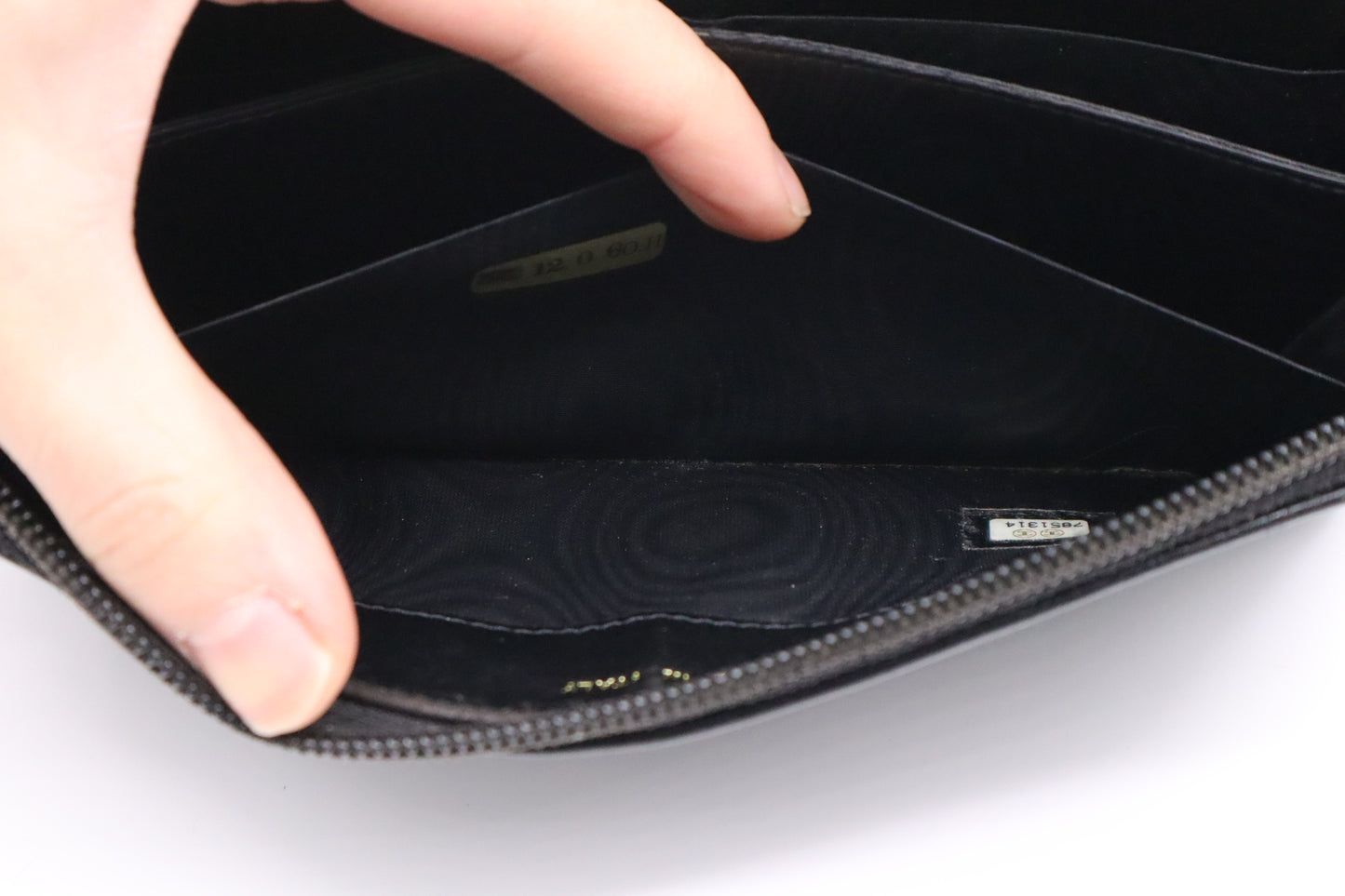 Chanel Long Zippy Wallet in Black Caviar Leather